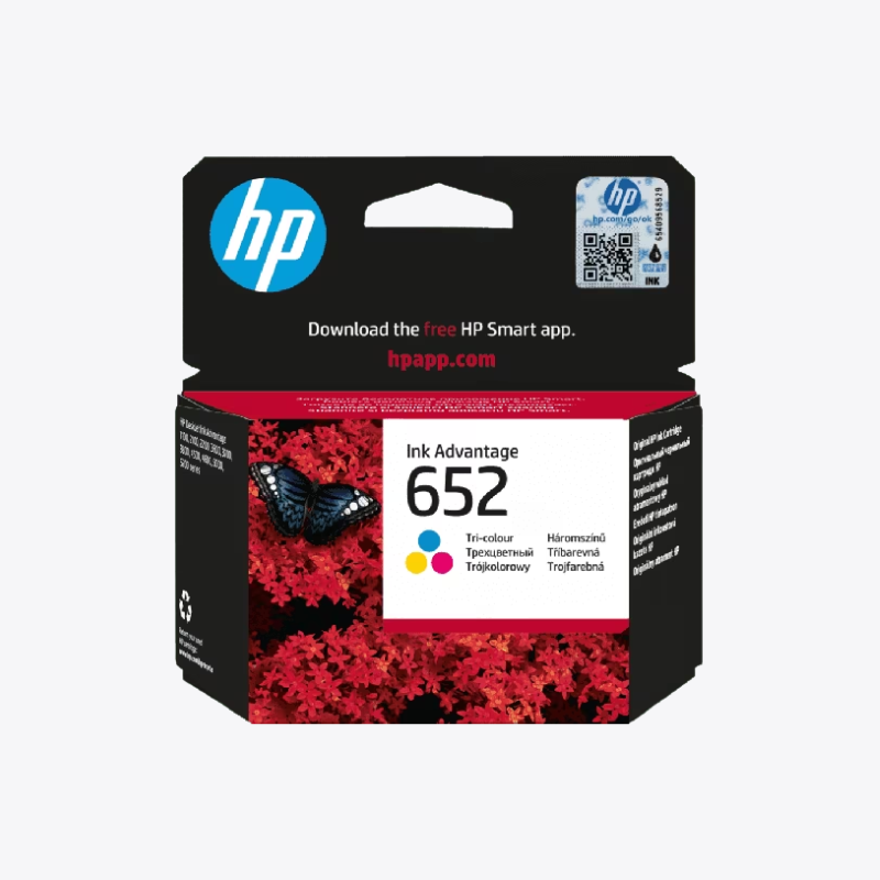 HP 652 Tri‑color Original Ink Advantage Cartridge