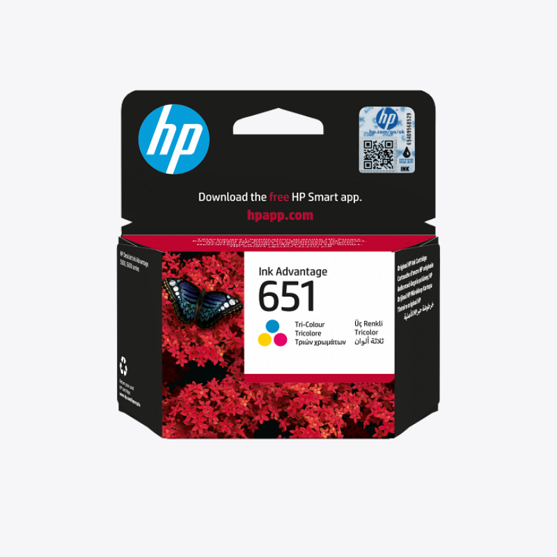 HP 651 Tri‑color Original Ink Advantage Cartridge